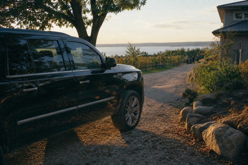 Traverse City: Old Mission Wine Tour by Cadillac Escalade