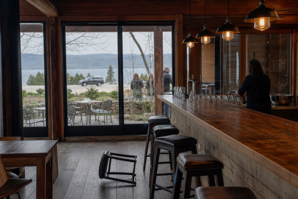 Winery tasting room interior